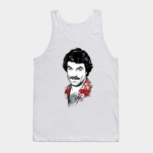 Tom Selleck ^^ Retro Aesthetic Tank Top